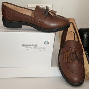 Brown Tassel Loafers, New